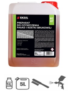 Preparat do czyszczenia kostki brukowej i fasad EC-87 z firmy Eksil 5L