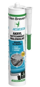Silikon DenBraven AKRYL-WET natychmiast malowalny 300ml