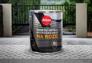 ALTAX Farba na rdzę 2,5L CZARNY półmat