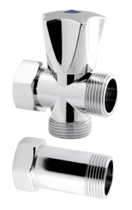 Zawór czerpalny kątowy 3/4"x3/4" z przedłużką, chrom Z250 z Ferro
