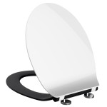 DUSCHY Slim Sense deska sedesowa wolnoopadająca uniwersalna biała/czarna