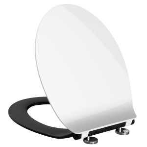 DUSCHY Slim Sense deska sedesowa wolnoopadająca uniwersalna biała/czarna