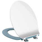 DUSCHY Slim Sense deska sedesowa wolnoopadająca uniwersalna biała/niebieska