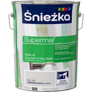 SUPERMAL emalia olejno-ftalowa popielaty jasny połysk 5l 7047 