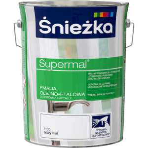 Śnieżka Supermal Emalia Olejno-Ftalowa F100 Biały Mat 5l
