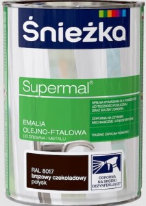 SUPERMAL emalia olejno-ftalowa brąz czekoladowy połysk RAL 8017 0,8l