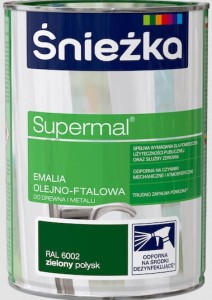 Śnieżka Supermal Emalia Olejno-Ftalowa RAL6002 Zielony Połysk 0,8l