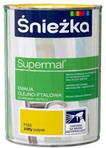 Śnieżka Supermal Emalia Olejno-Ftalowa F565 Żółty Połysk 0,8l