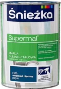 SUPERMAL emalia olejno-ftalowa niebieski ciemny połysk F530 0,8l