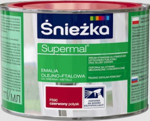 SUPERMAL emalia olejno-ftalowa czerwony połysk F590 0,4l