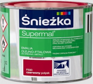 SUPERMAL emalia olejno-ftalowa czerwony połysk F590 0,2l