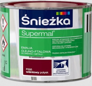 Śnieżka Supermal Emalia Olejno-Ftalowa F595 Wiśniowy Połysk 0,2l