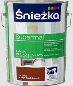 SUPERMAL emalia olejno-ftalowa orzech średni połysk RAL 8002 5l