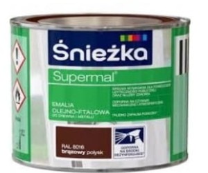Śnieżka Supermal Emalia Olejno-Ftalowa RAL8017 Brąz Czekoladowy 0,4l
