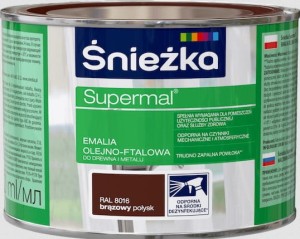Śnieżka Supermal Emalia Olejno-Ftalowa RAL8016 Brązowy Połysk 0,2l