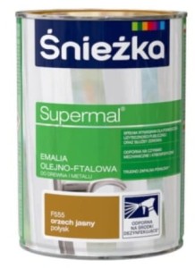 SUPERMAL emalia olejno-ftalowa orzech jasny połysk F555 0,8l