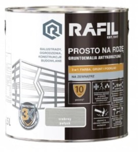 RAFIL na rdzę 2,5L SREBRNY połysk