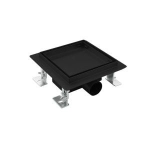 Sea-Horse odpływ prysznicowy punktowy 15 cm "2w1" czarny mat OL-Q02S-15-B