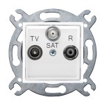 POLMARK Rosa gniazdo antenowe R-TV-SAT przelotowe, białe