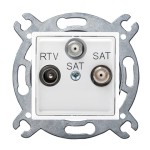 POLMARK Rosa gniazdo antenowe RTV-SAT-SAT końcowe, białe