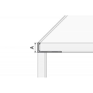 Listwa krawędziowa A52 anoda inox 12mm długość 250cm  
