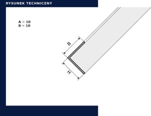 Kątownik PVC 10x10 - F19 Biały 275cm