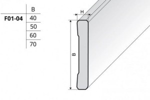 Listwa Budowlana PVC 50mm - F02 Biały 220cm