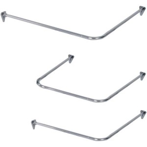 DUSCHY Kombi drążek do zasłon uniwersalny trzyfunkcyjny chrom