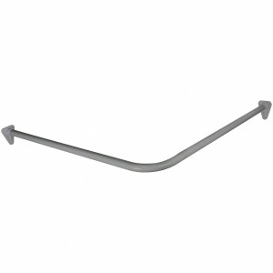 DUSCHY drążek prysznicowy narożny do zasłon 90x90 cm srebrny