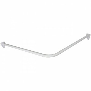 DUSCHY drążek prysznicowy narożny do zasłon 90x90 cm biały