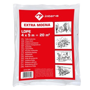 MOTIVE Folia Malarska CZERWONA 4x5m 60 mikron