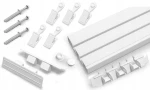 Komplet akcesoriów do karnisza PCV 2,5mb BIAŁE