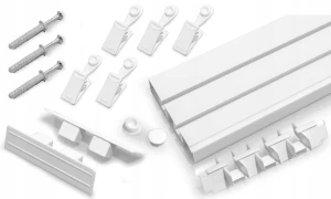 Komplet akcesoriów do karnisza PCV 2,5mb BIAŁE