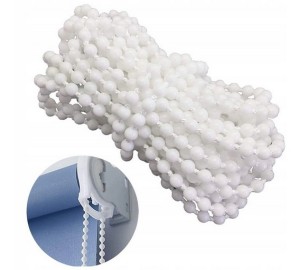 Łańcuszek do mechanizmu rolety biały pętla 125cm