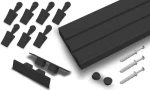 Komplet akcesoriów do szyny sufitowej PCV 2,5 m czarnej