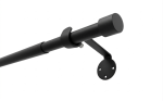 Karnisz teleskopowy pojedynczy fi 19mm 120-230cm kolor czarny mat