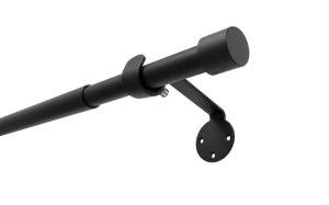Karnisz teleskopowy pojedynczy fi 19mm 120-230cm kolor czarny mat