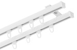 Karnisz szyna aluminiowa podwójna komplet 200cm kolor biały