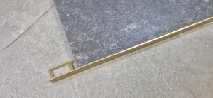 Narożnik aluminiowy prosty elektropoler złoty 10 mm, długość 250cm