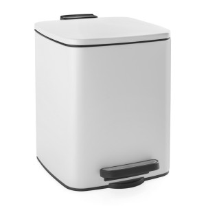 Kosz na śmieci o pojemności 6 litrów biały z firmy AWD Interior