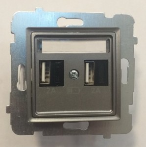 POLMARK Rosa ładowarka USB typ 2xA 10W inox