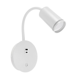 STRUHM Zula Wll Usb  lampa ścienna 1xGU10, biała