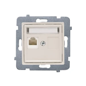 POLMARK Rosa gniazdo komputerowe RJ45 pojedyncze kat. 6e kaszmir