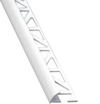 Narożnik aluminiowy owalny lakierowany biały 10 mm, długość 2,5mb
