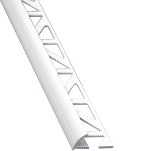 Narożnik aluminiowy owalny lakierowany biały 10 mm, długość 2,5mb