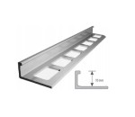 Narożnik aluminiowy prosty kolor tytan 10 mm długość 2,5mb