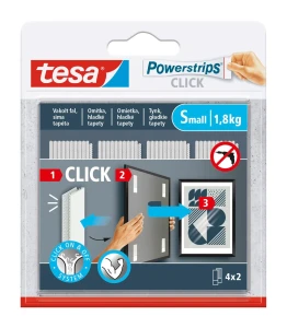 TESA Rzep CLICK biały S 1,8kg 4x2