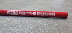 PRO Ołówek Stolarski CZERWONY