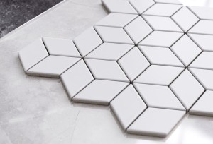 Mozaika ścienna prasowana Romb/heksagon Bianco 20,5x23,8   w gatunku pierwszym z firmy Ceramika Paradyż