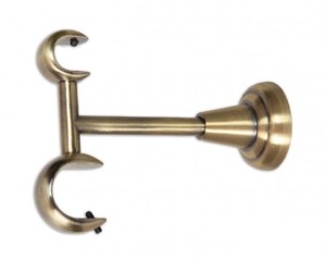 Wspornik karnisza sufitowy podwójny CHROM MAT fi 25